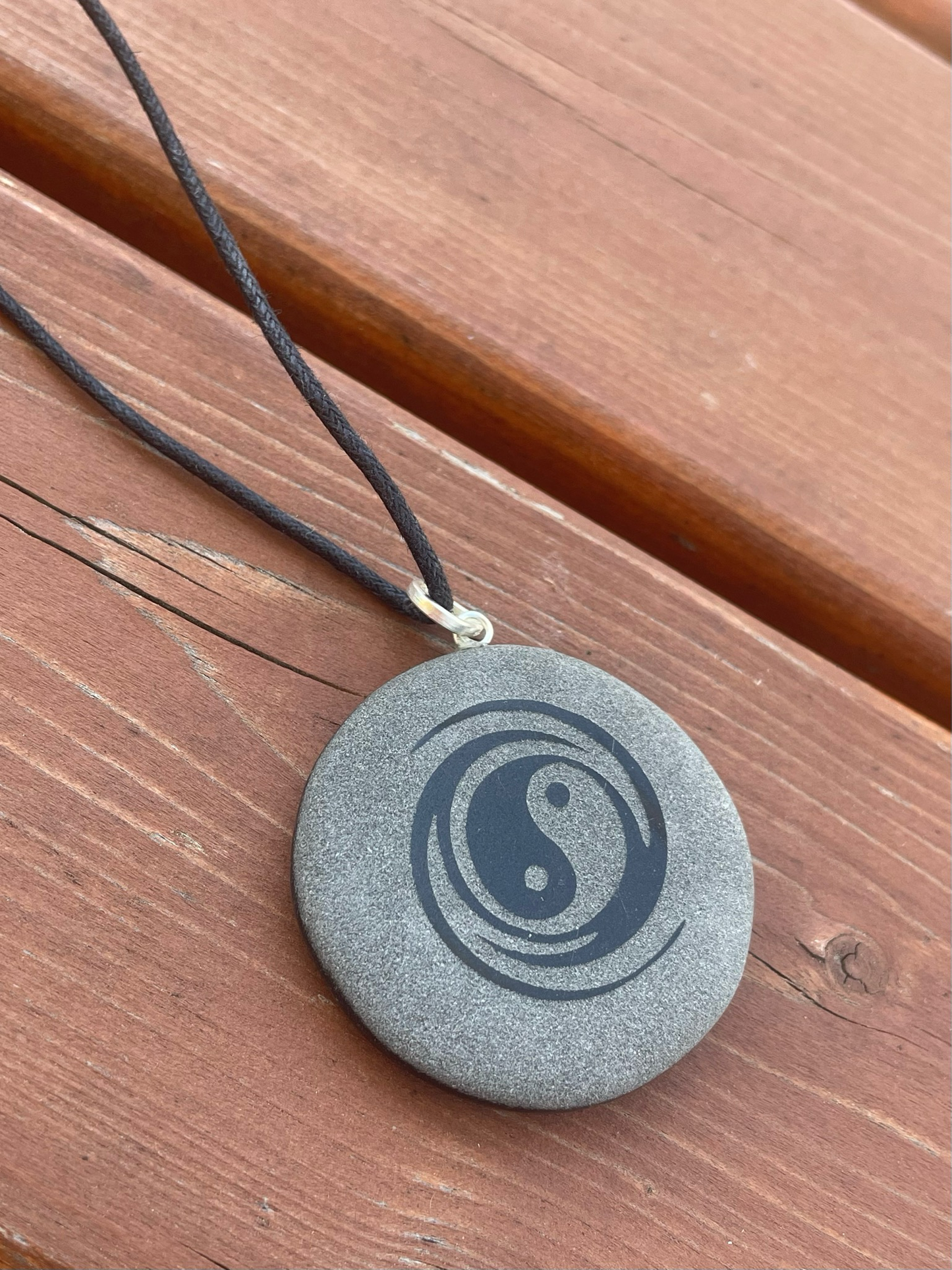 Obsidian Kette Yin & Yang