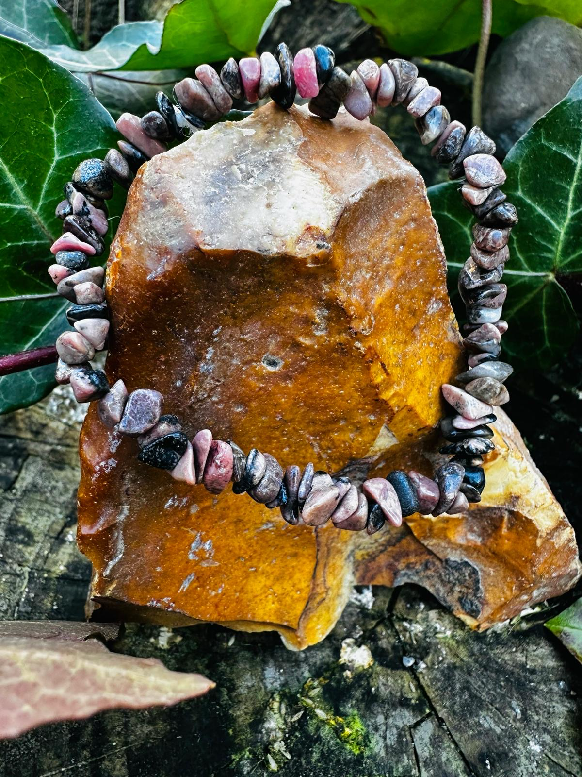 Rhodonit Splitterarmband