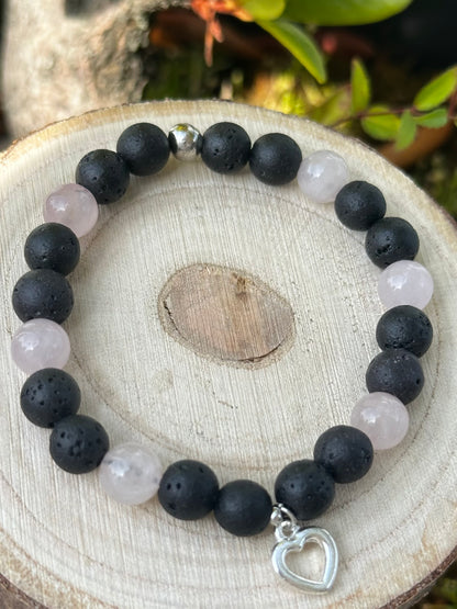 Herzenskraft Armband Rosenquarz