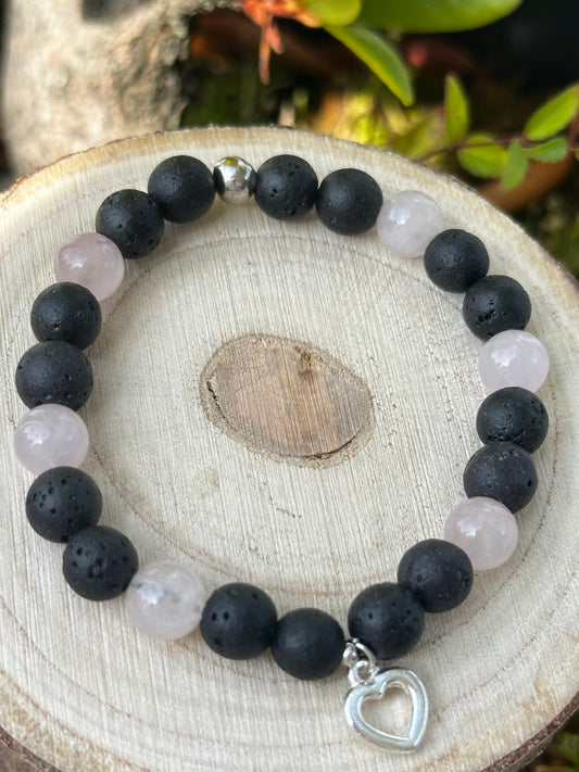 Herzenskraft Armband Rosenquarz