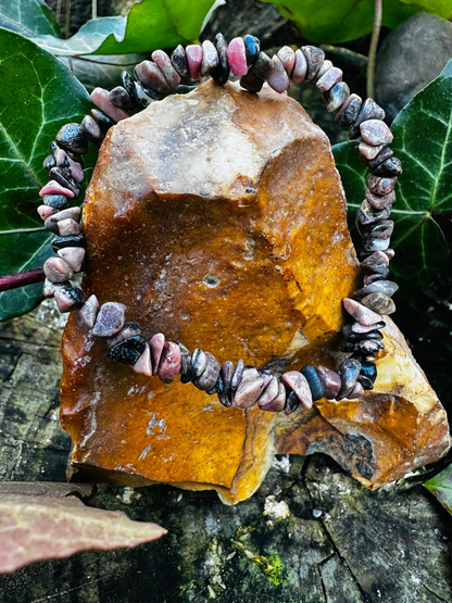 Rhodonit Splitterarmband